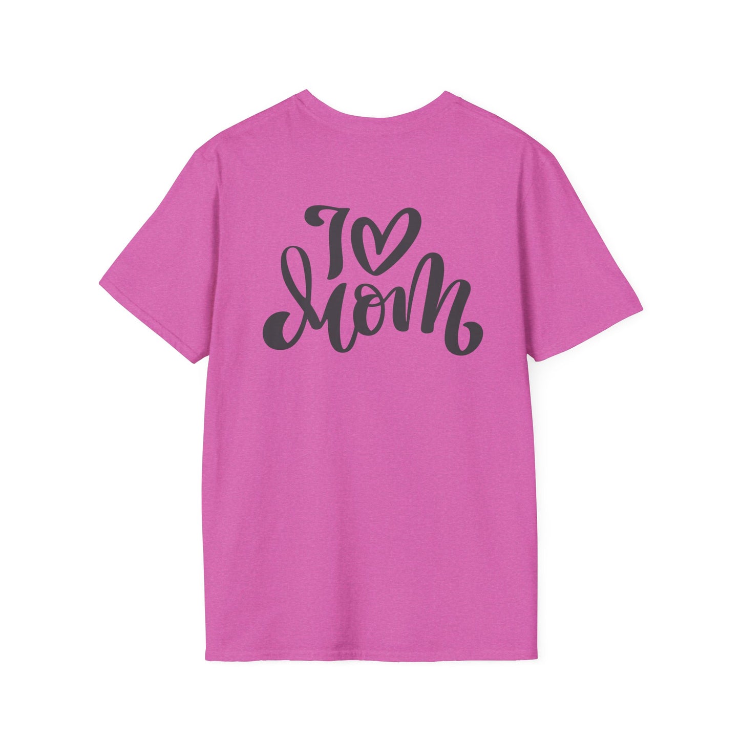 Love Mom Unisex Softstyle T-Shirt - Perfect Gift for Mother's Day