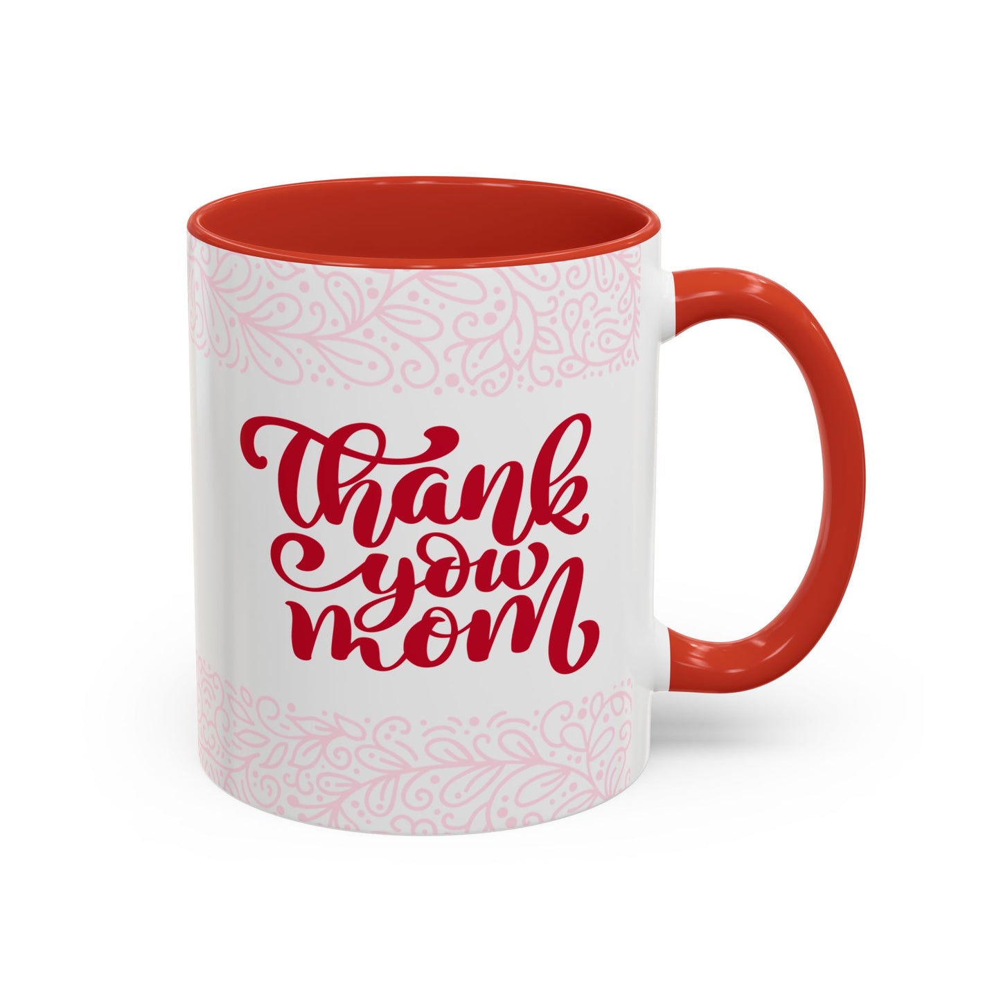 Thank You Mom Accent Coffee Mug - Perfect Gift for Mother's Day