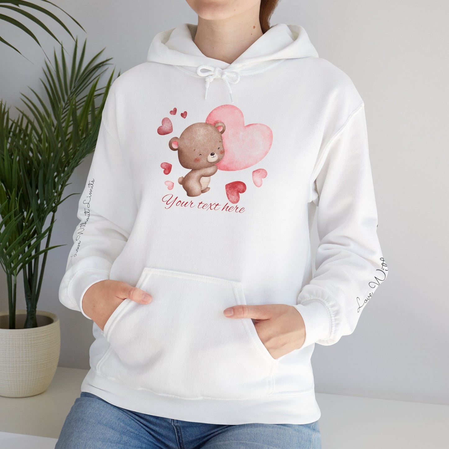 Cute Love Bear Hoodie - Perfect for Valentine's Day & Cozy Comfort
