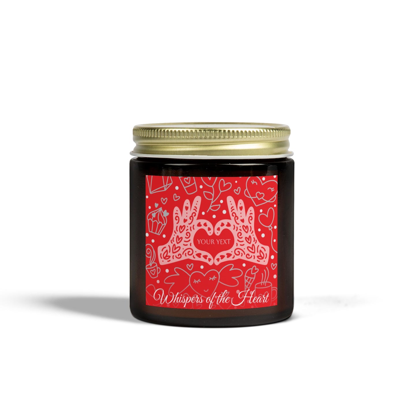 Personalized Scented Candles - Coconut Apricot Wax, Heartfelt Design