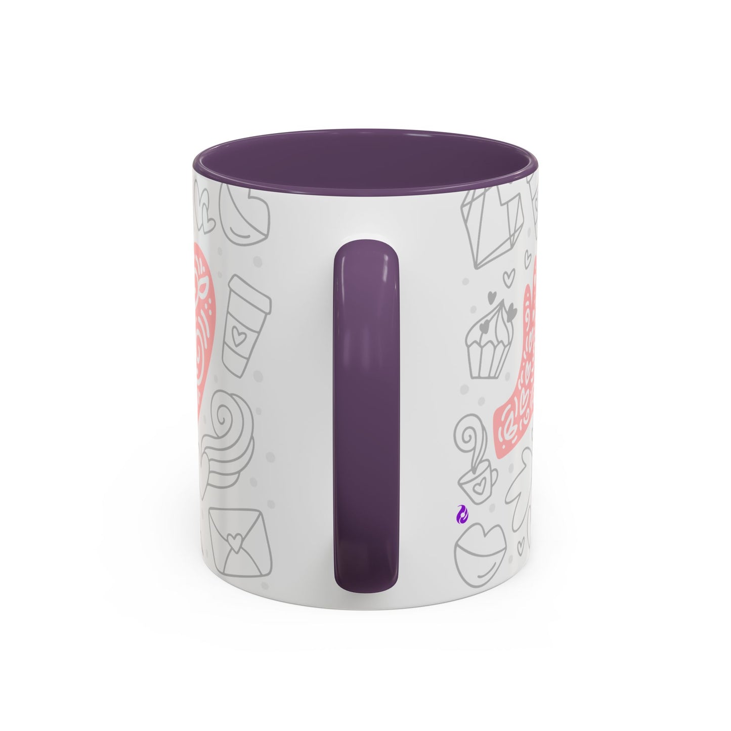 Sweetheart Accent Coffee Mug - 11oz & 15oz - Cute Design for Coffee Lovers
