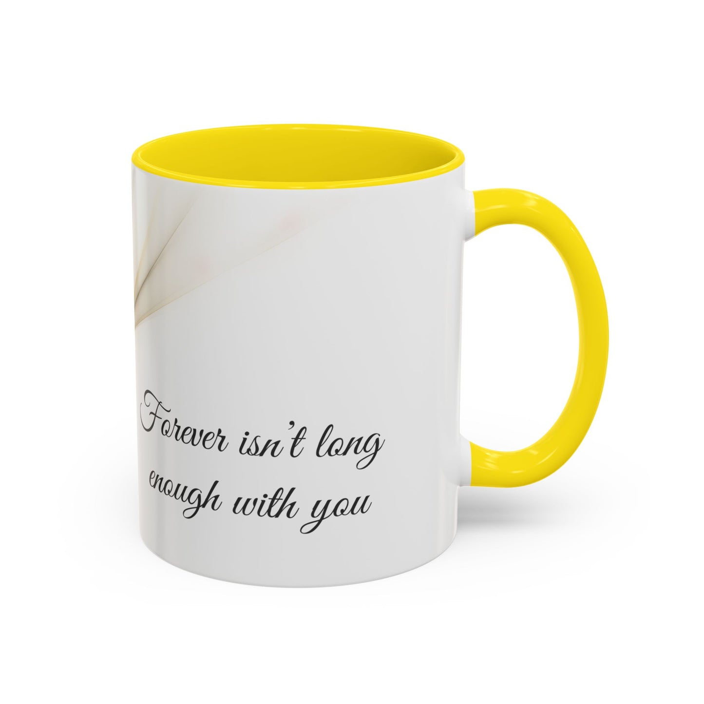 Coffee Mug - Modern Abstract Golden Heart Design - Romantic Gift for Love One