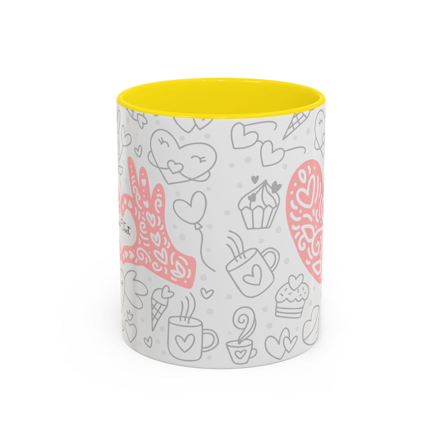Sweetheart Accent Coffee Mug - 11oz & 15oz - Cute Design for Coffee Lovers