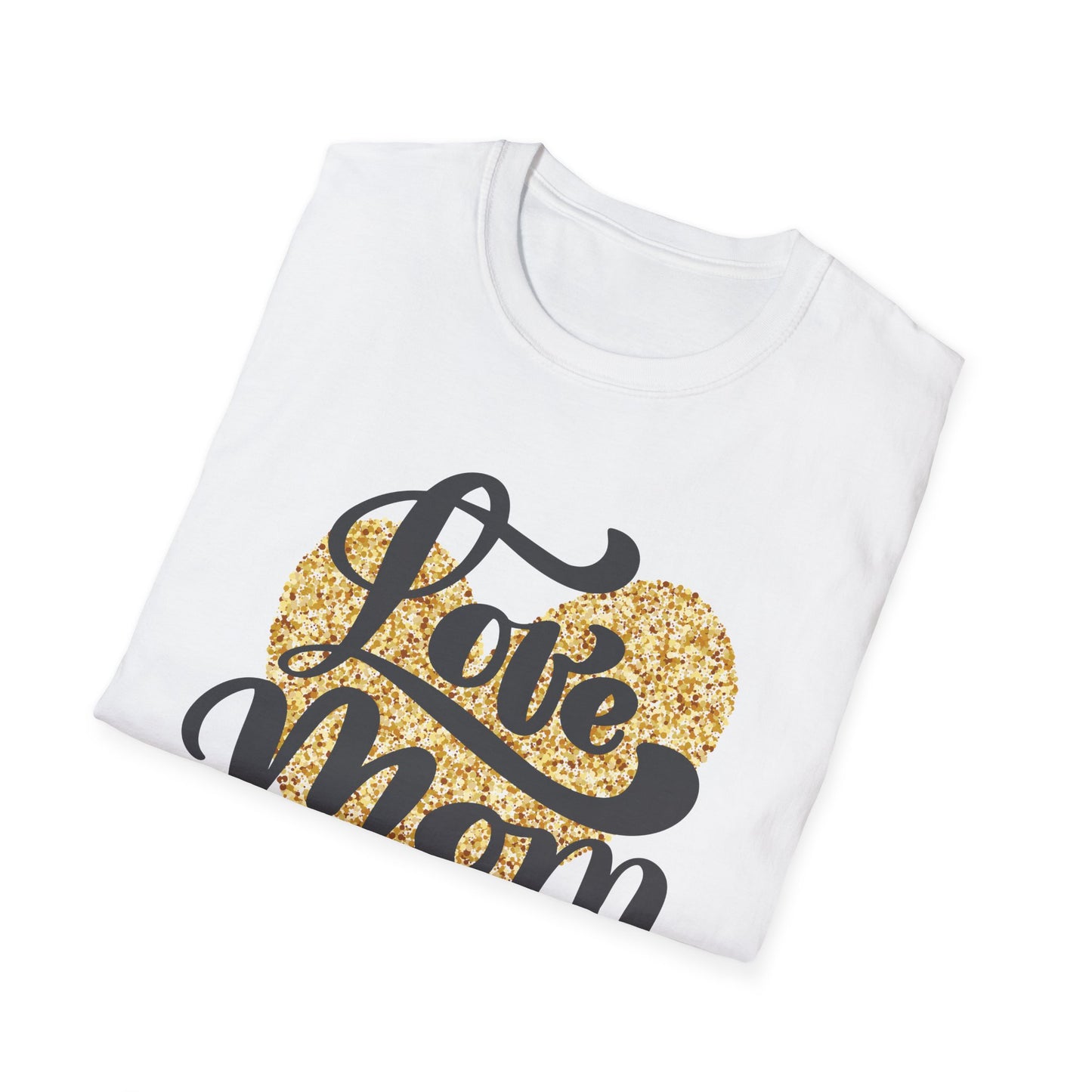 Love Mom Unisex Softstyle T-Shirt - Perfect Gift for Mother's Day
