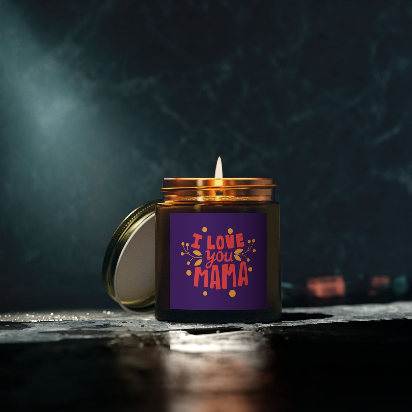 Scented Candles - "I Love You Mama" - Coconut Apricot Wax - Perfect Gift for Mother's Day and Celebrations