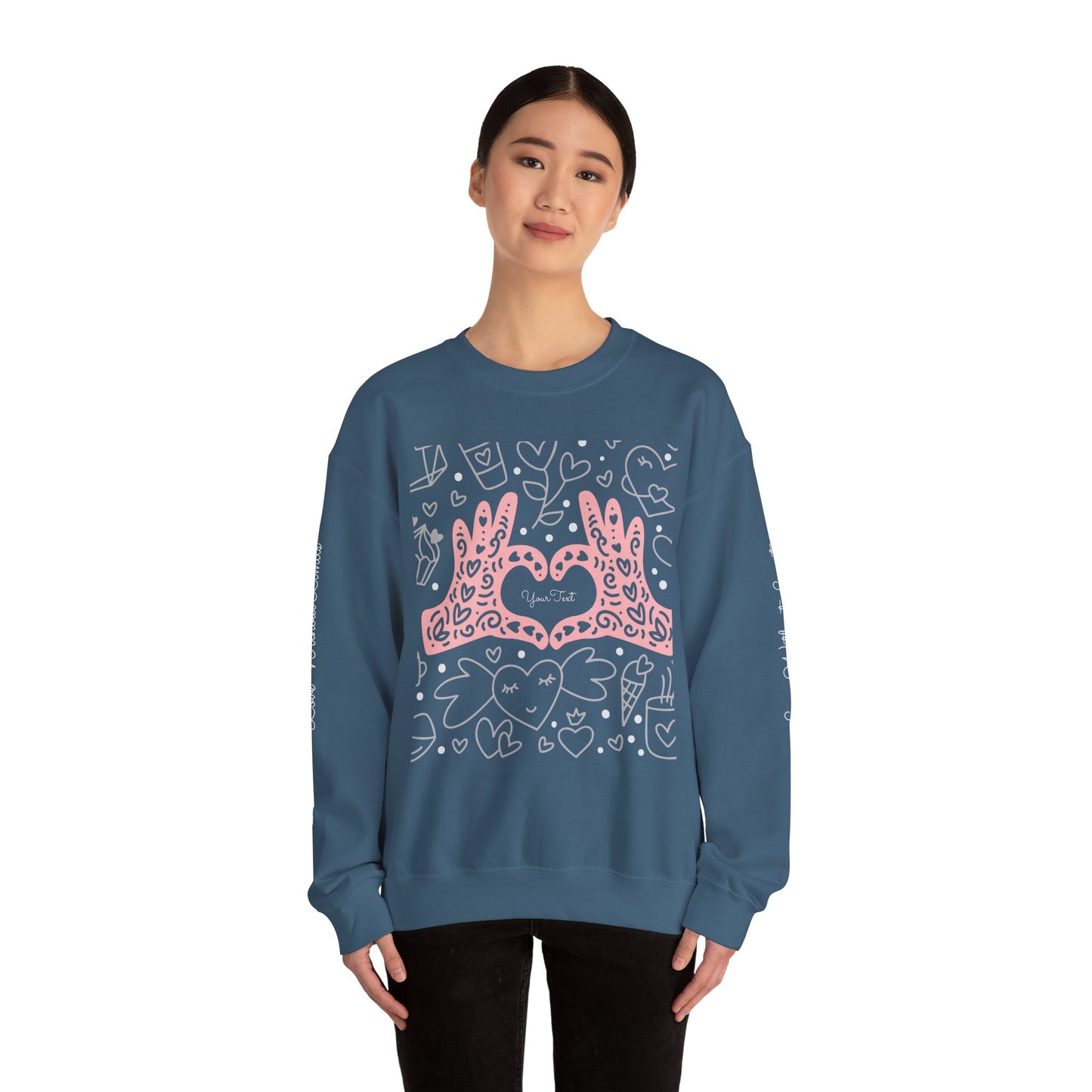 Heartfelt Love Crewneck Sweatshirt - Cute and Cozy