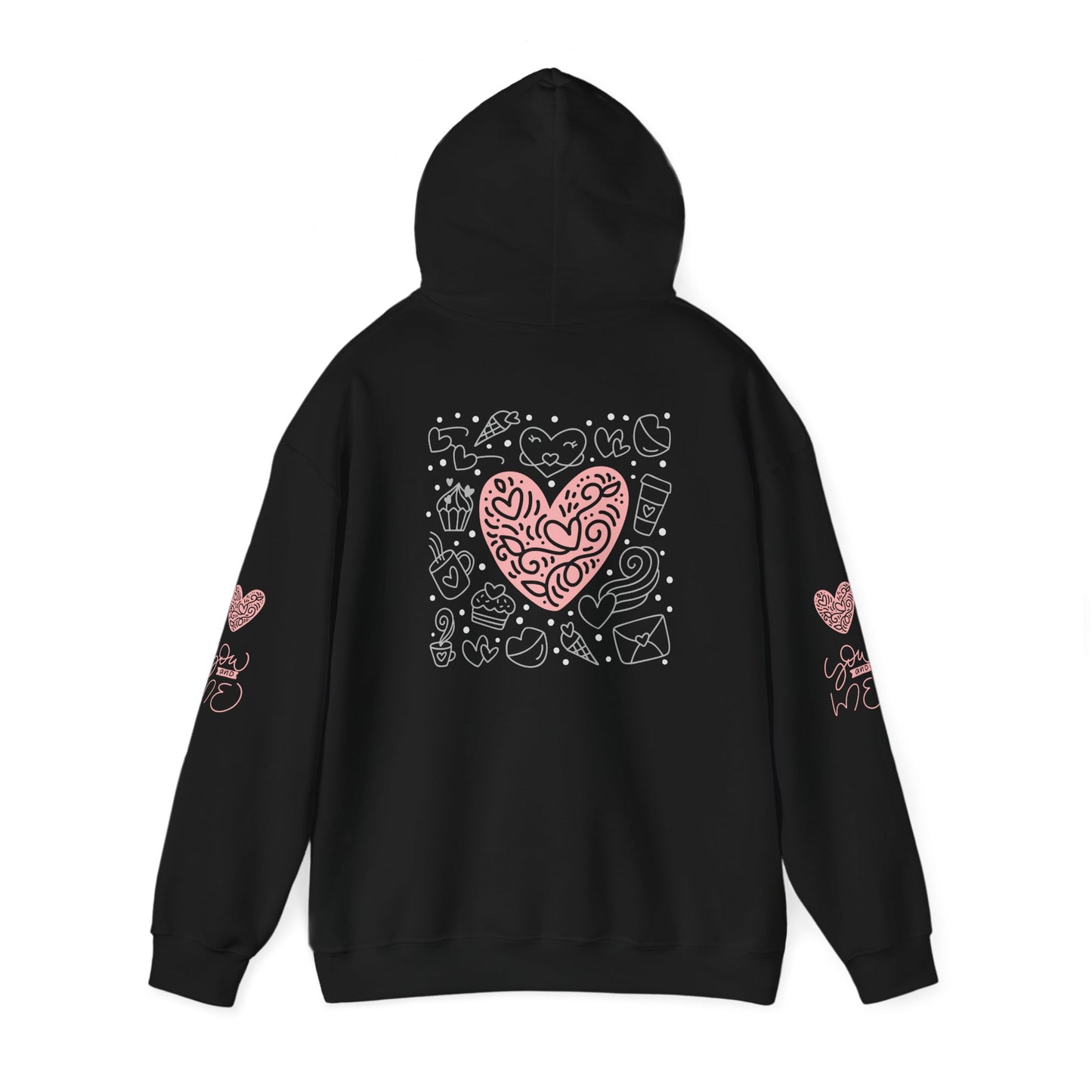 Love Hands Unisex Hooded Sweatshirt - Cozy & Cute for Couples and Friends