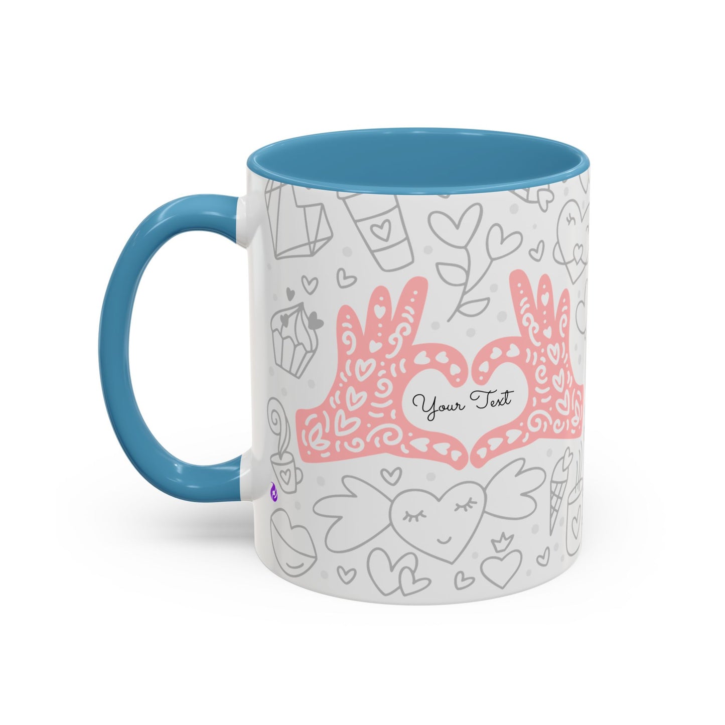 Sweetheart Accent Coffee Mug - 11oz & 15oz - Cute Design for Coffee Lovers