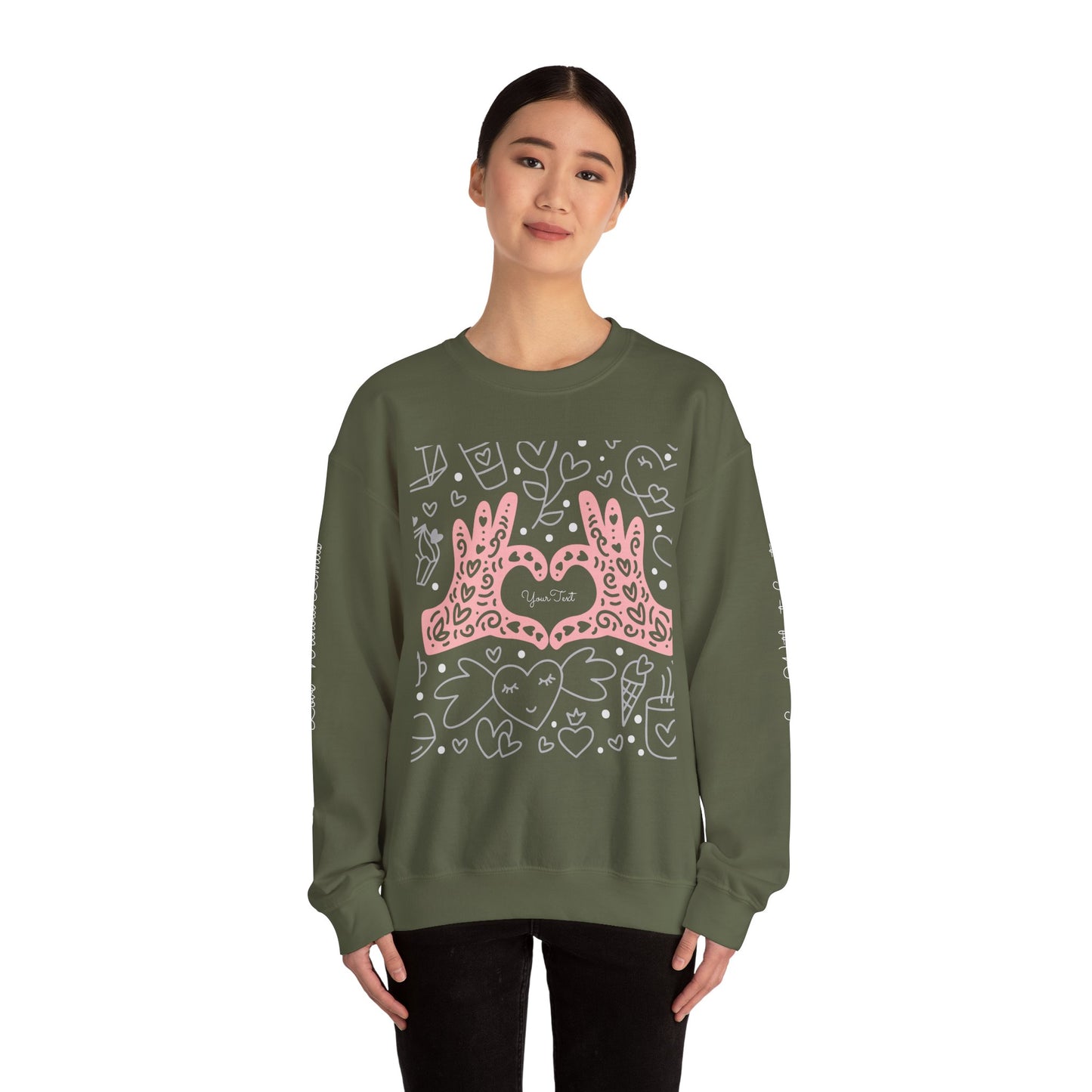 Heartfelt Love Crewneck Sweatshirt - Cute and Cozy