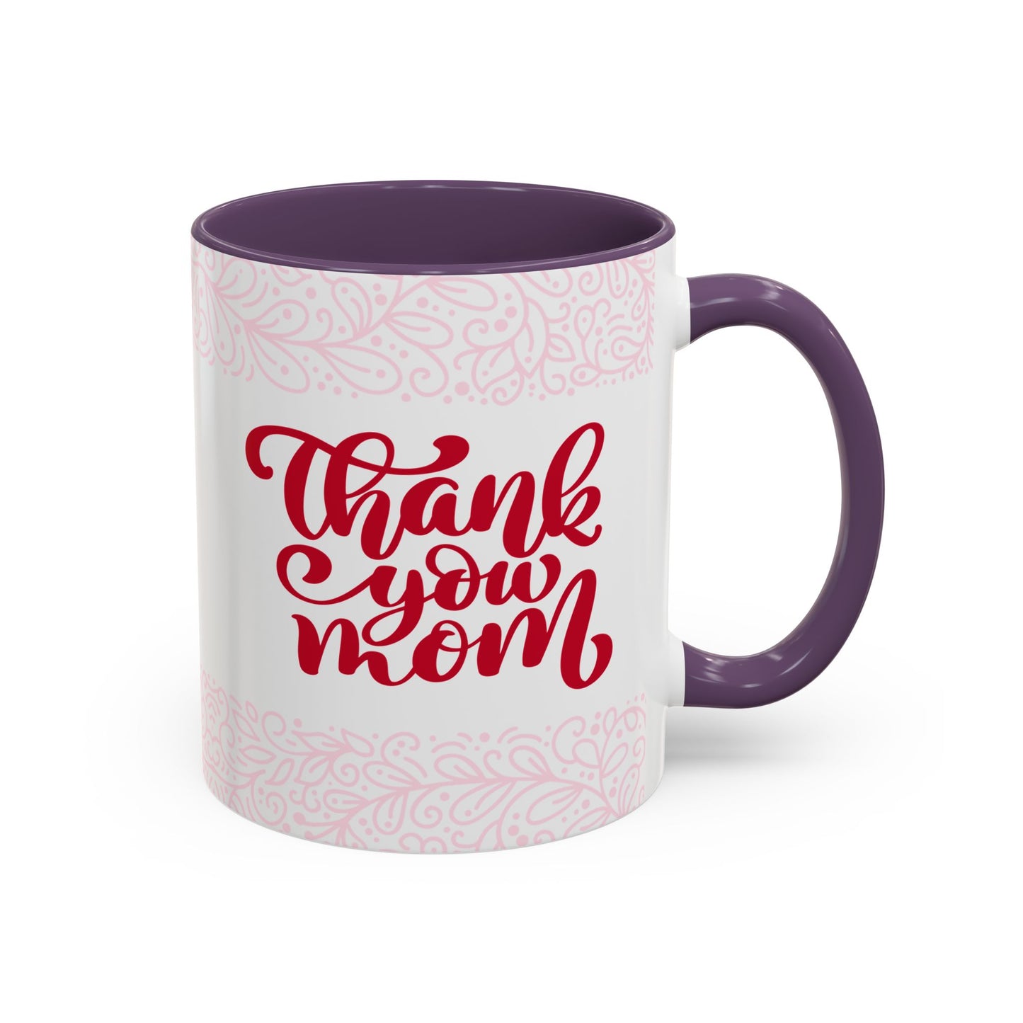 Thank You Mom Accent Coffee Mug - Perfect Gift for Mother's Day