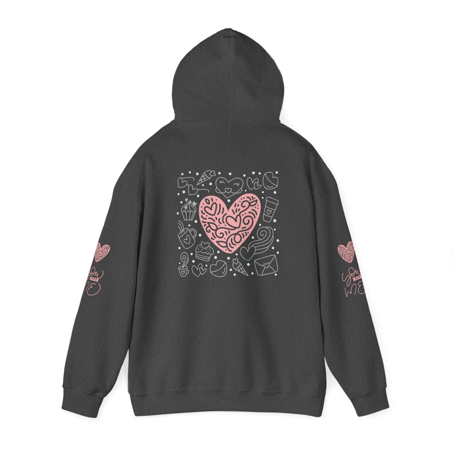 Love Hands Unisex Hooded Sweatshirt - Cozy & Cute for Couples and Friends