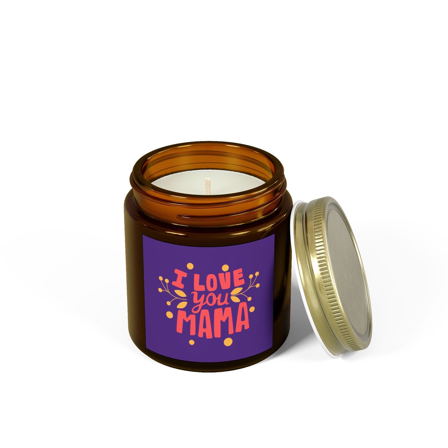 Scented Candles - "I Love You Mama" - Coconut Apricot Wax - Perfect Gift for Mother's Day and Celebrations