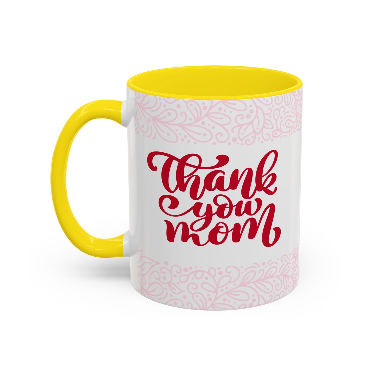 Thank You Mom Accent Coffee Mug - Perfect Gift for Mother's Day