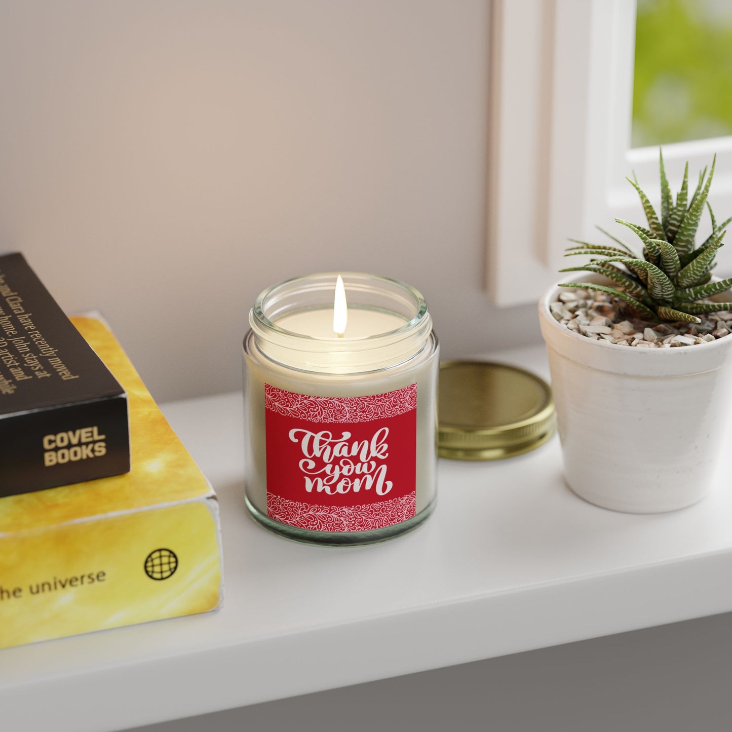 Thank You Mom Scented Candle - Coconut Apricot Wax (4oz & 9oz)