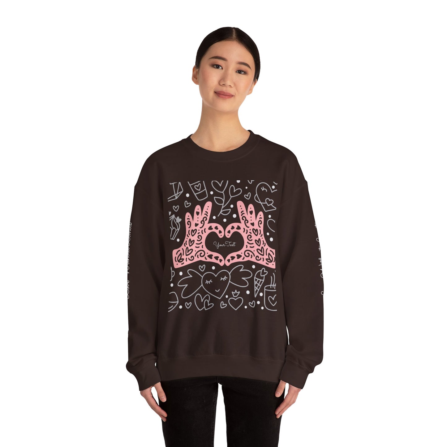 Heartfelt Love Crewneck Sweatshirt - Cute and Cozy