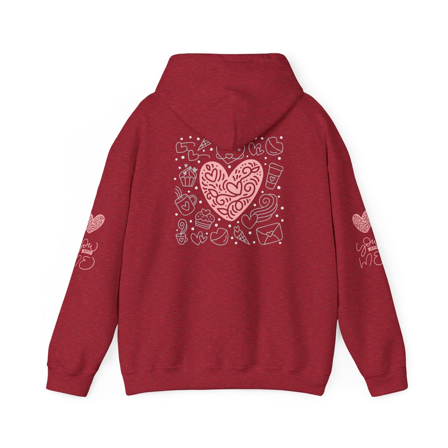 Love Hands Unisex Hooded Sweatshirt - Cozy & Cute for Couples and Friends