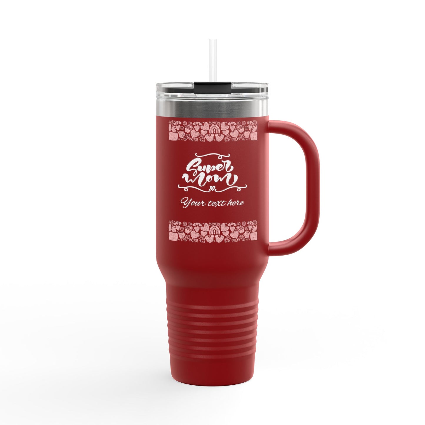 Sweet Mom Insulated Travel Mug - 40oz Red Tumbler for Moms, Perfect Gift for Mother's Day & Special Occasions