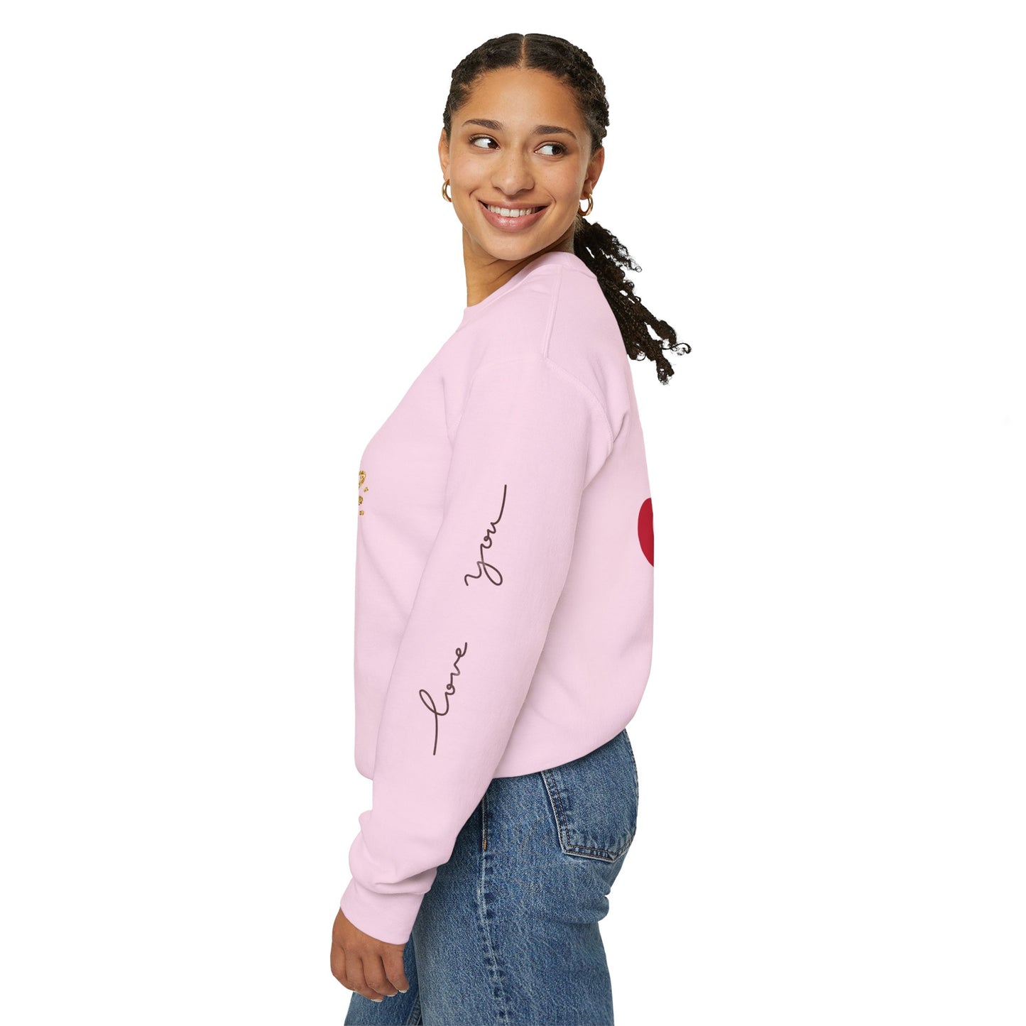 Love You Mom Crewneck Sweatshirt - Best Mom Gift for Mother's Day