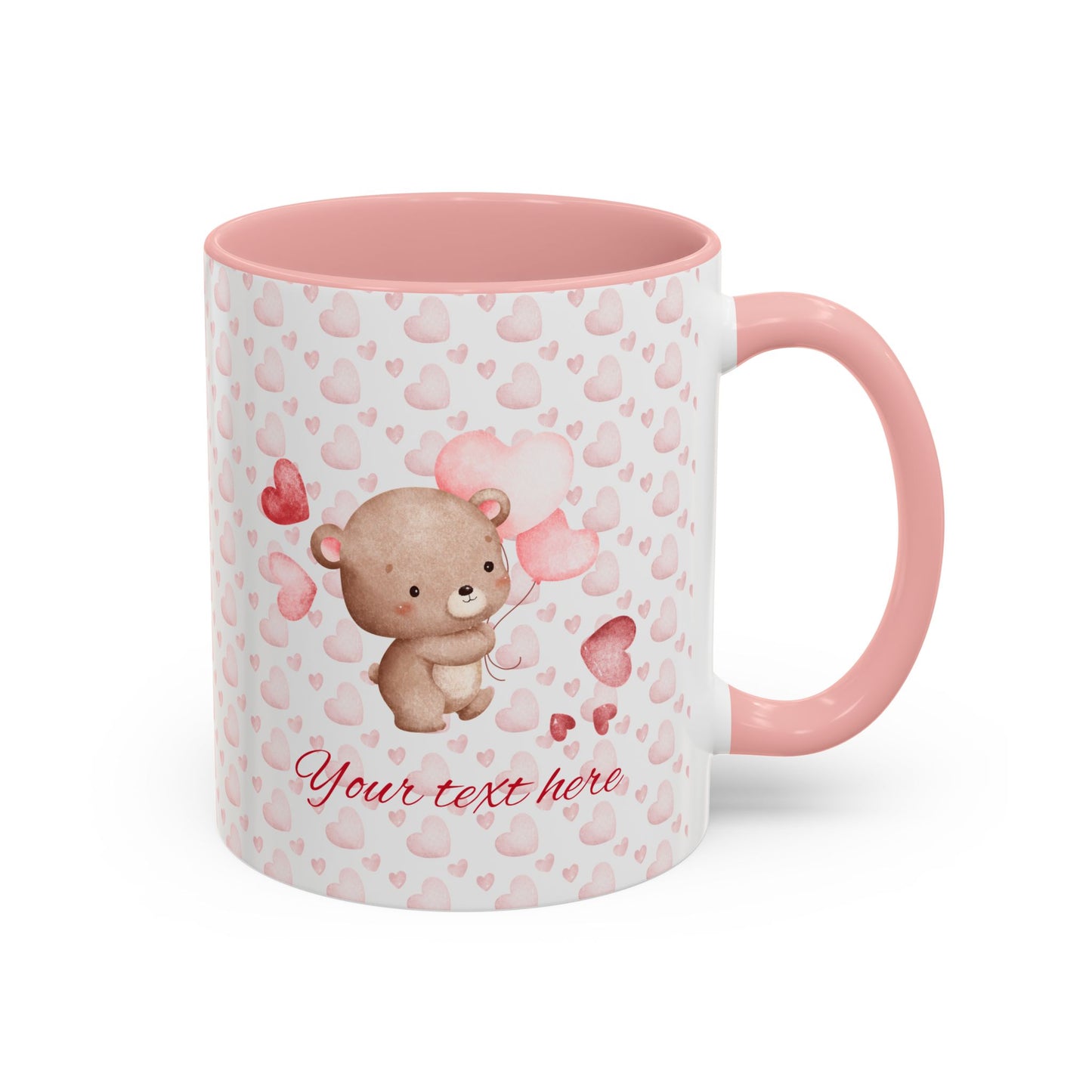 Love You Bear Coffee Mug - Cute Heart Design for Valentine's Day