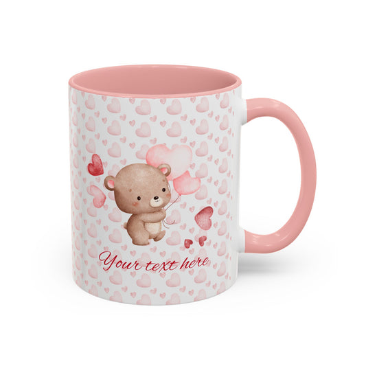 Love You Bear Coffee Mug - Cute Heart Design for Valentine's Day