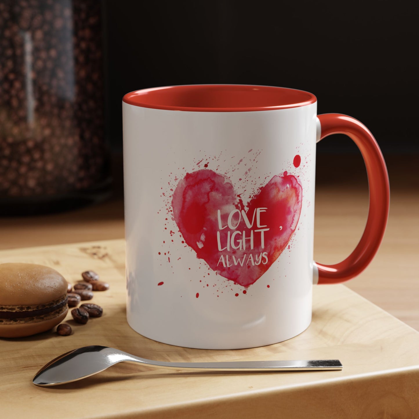Love Light Always Heart Mug for Coffee Lovers - 11oz & 15oz