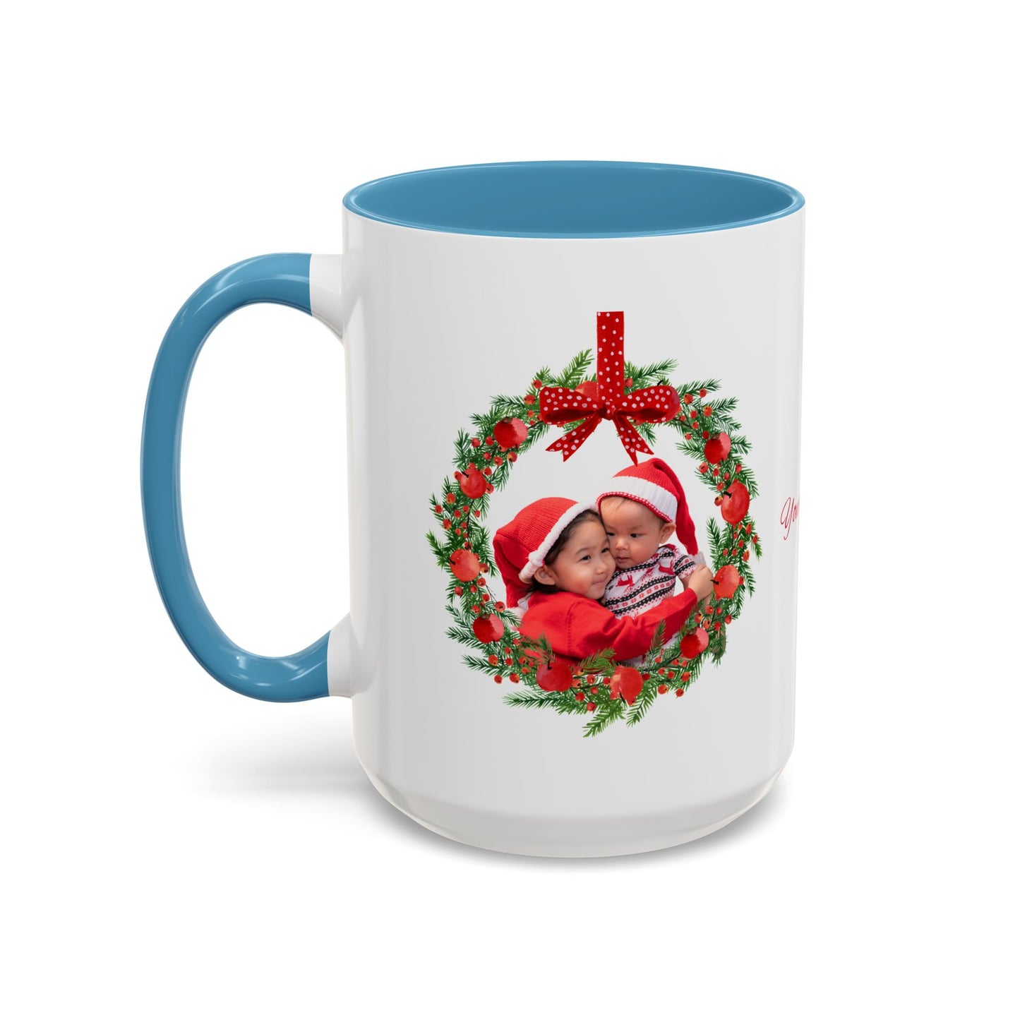 Holey Joley wreath coffee mug | holiday floral accent mug