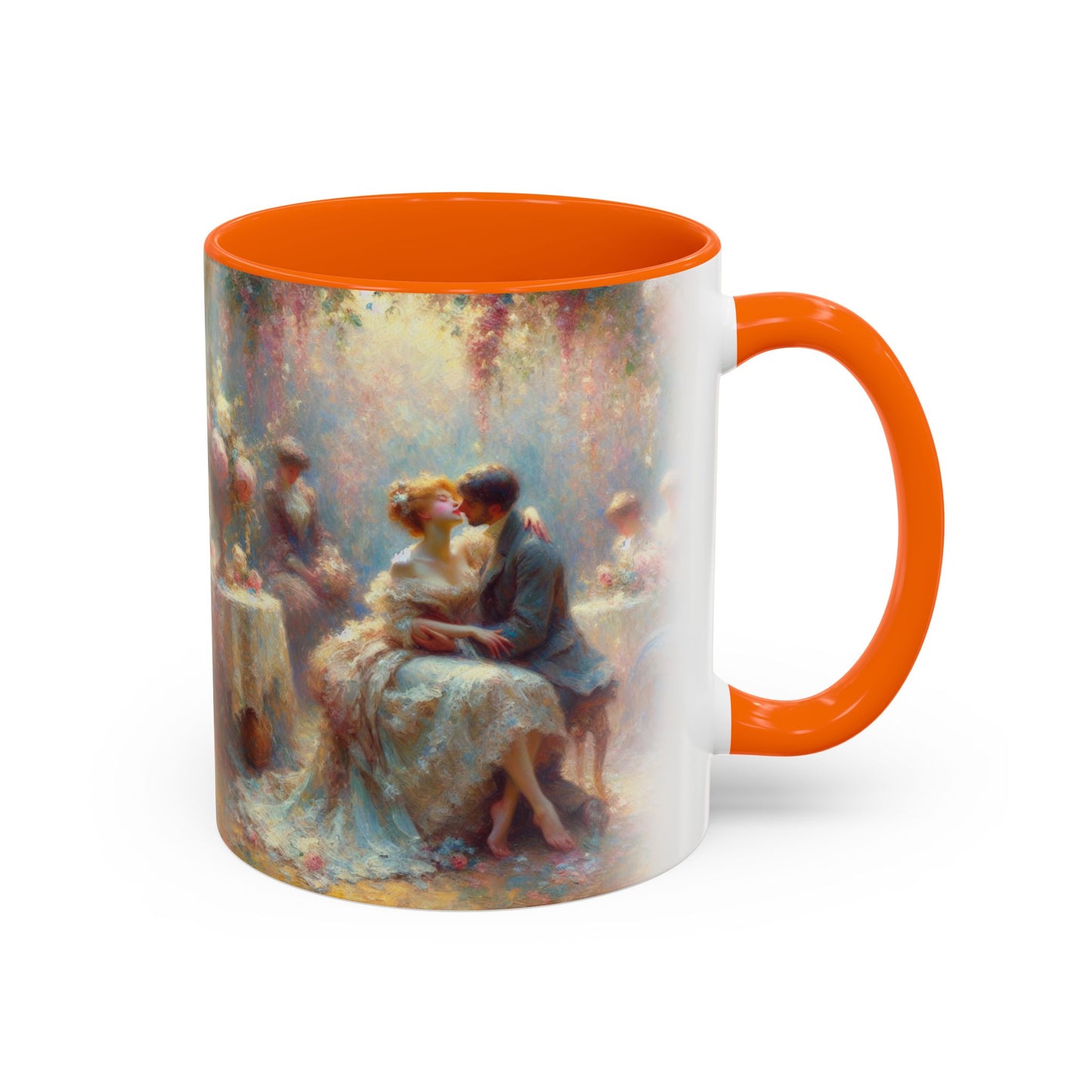 Romantic Floral Accent Coffee Mug - Perfect for Couples and Special Occasions