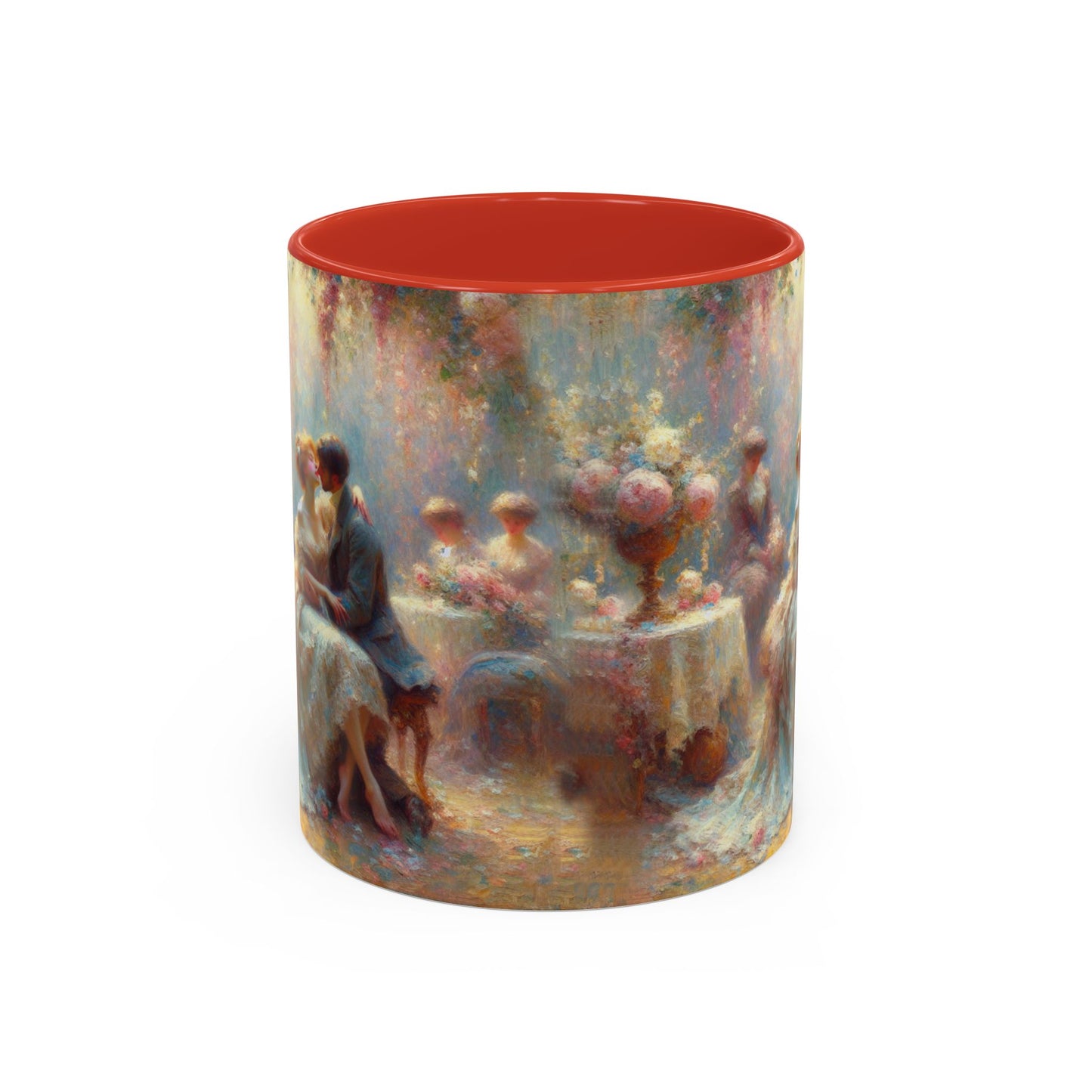 Romantic Floral Accent Coffee Mug - Perfect for Couples and Special Occasions