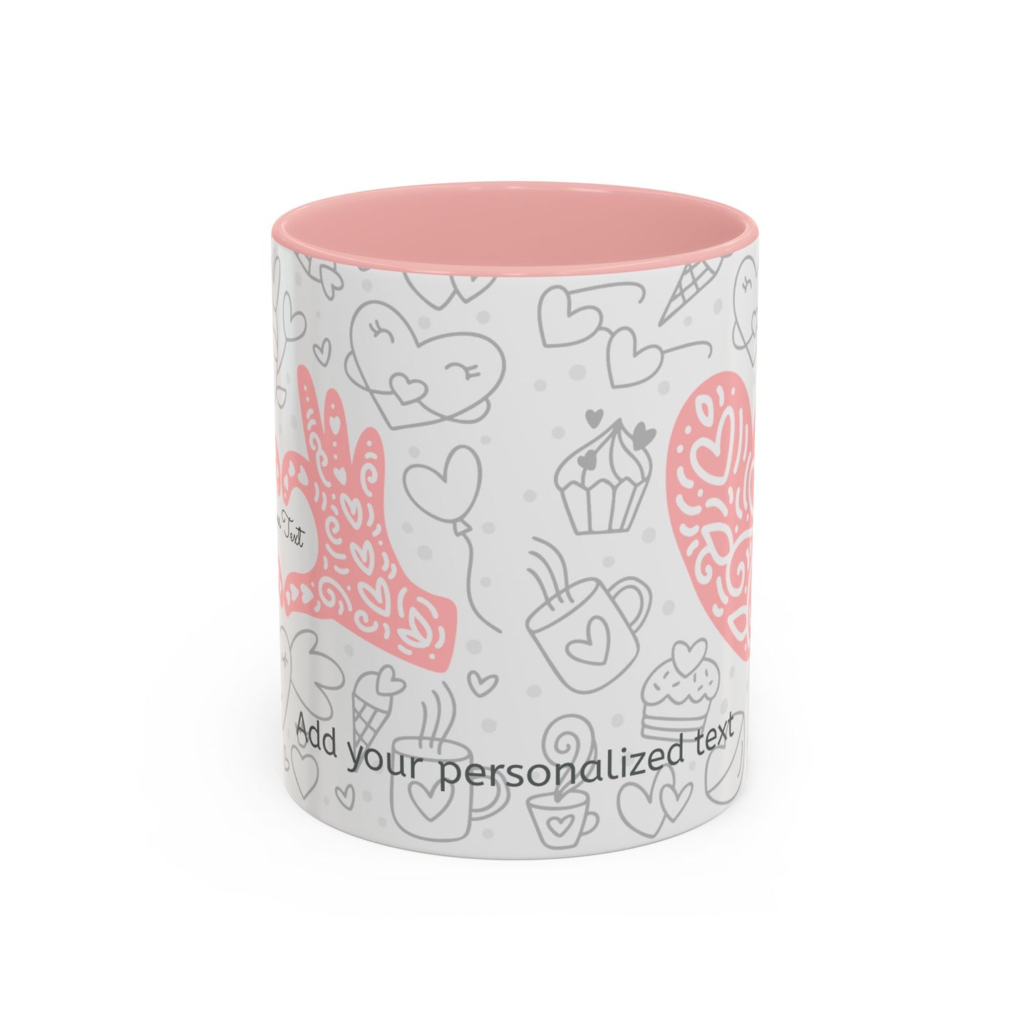 Custom Sweetheart Accent Coffee Mug – 11oz & 15oz – Cute Design for Coffee Lovers