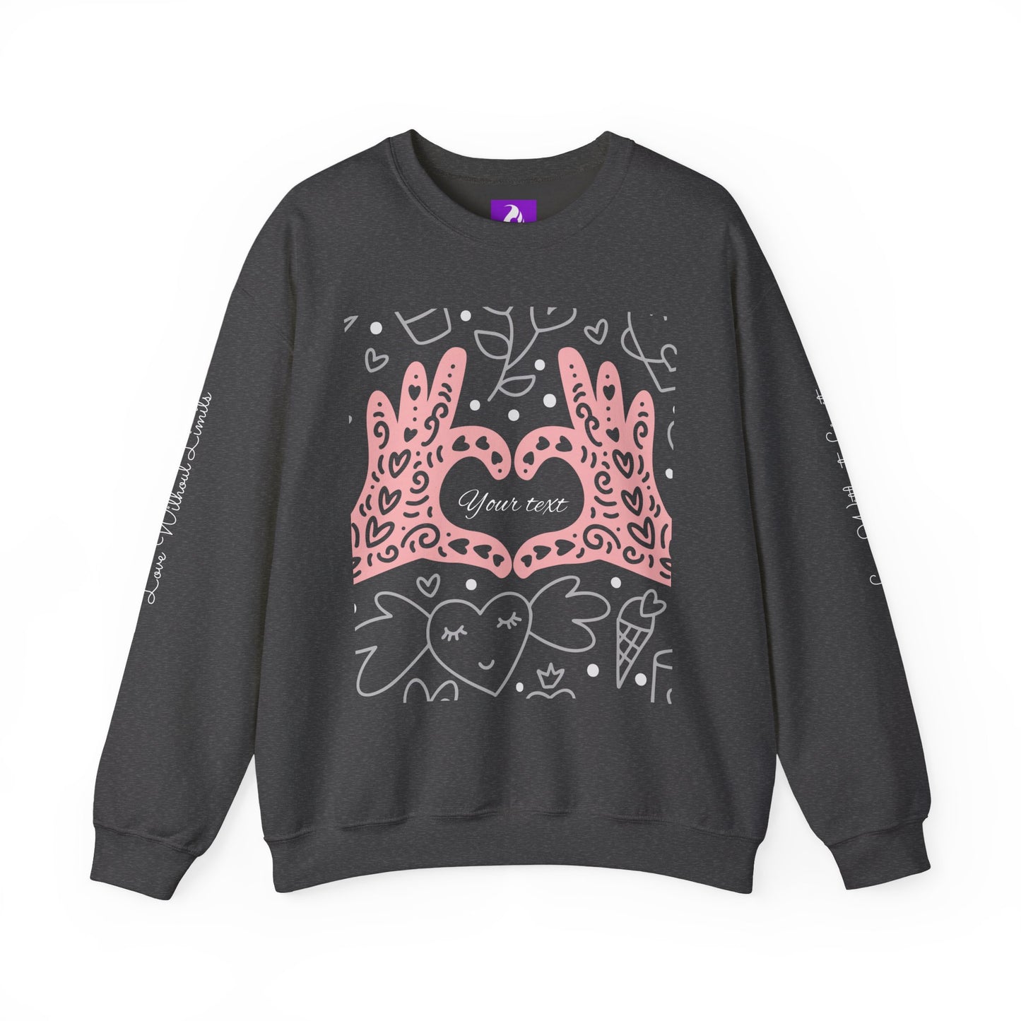 Heartfelt Love Crewneck Sweatshirt - Cute and Cozy