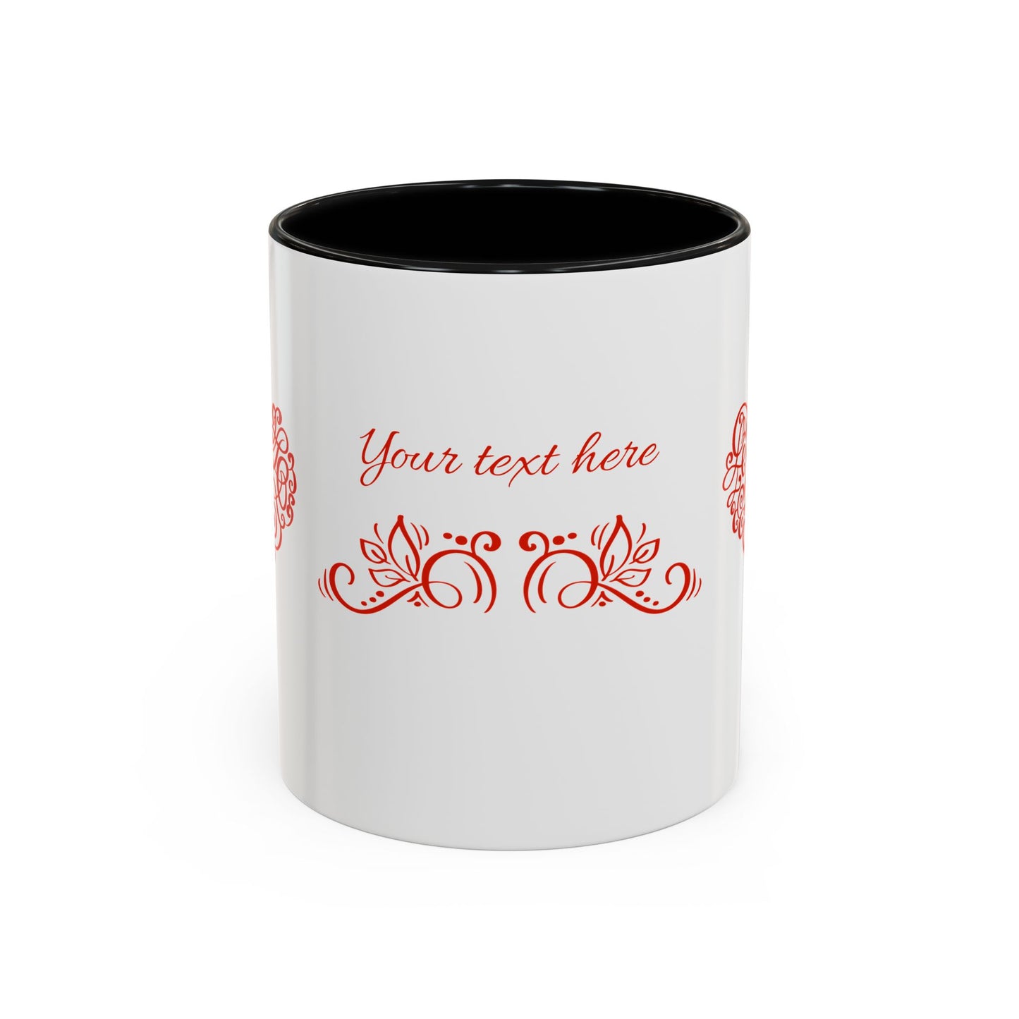 Personalized Accent Coffee Mug – “Heart Whispers” by Gava Studio