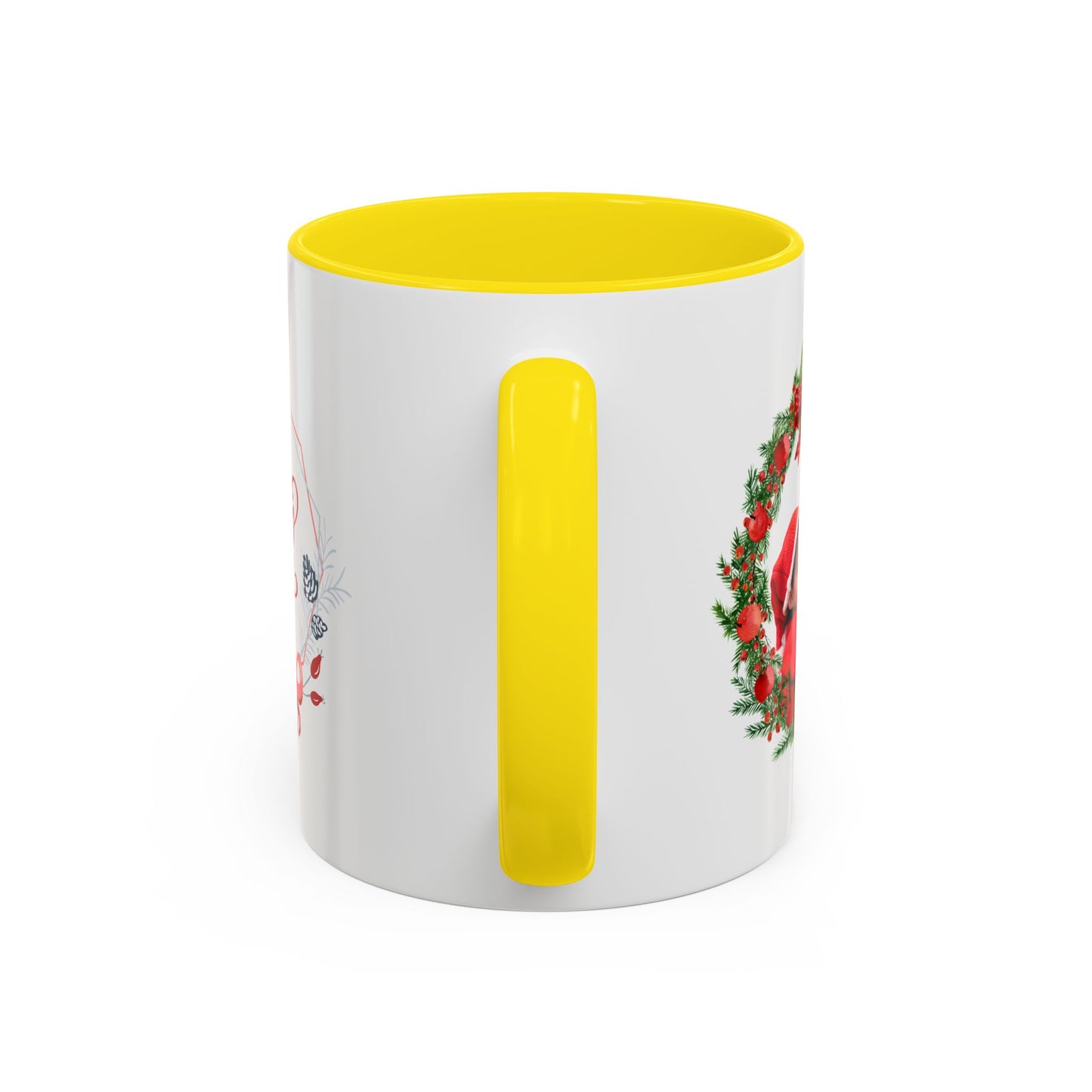 Holey Joley wreath coffee mug | holiday floral accent mug