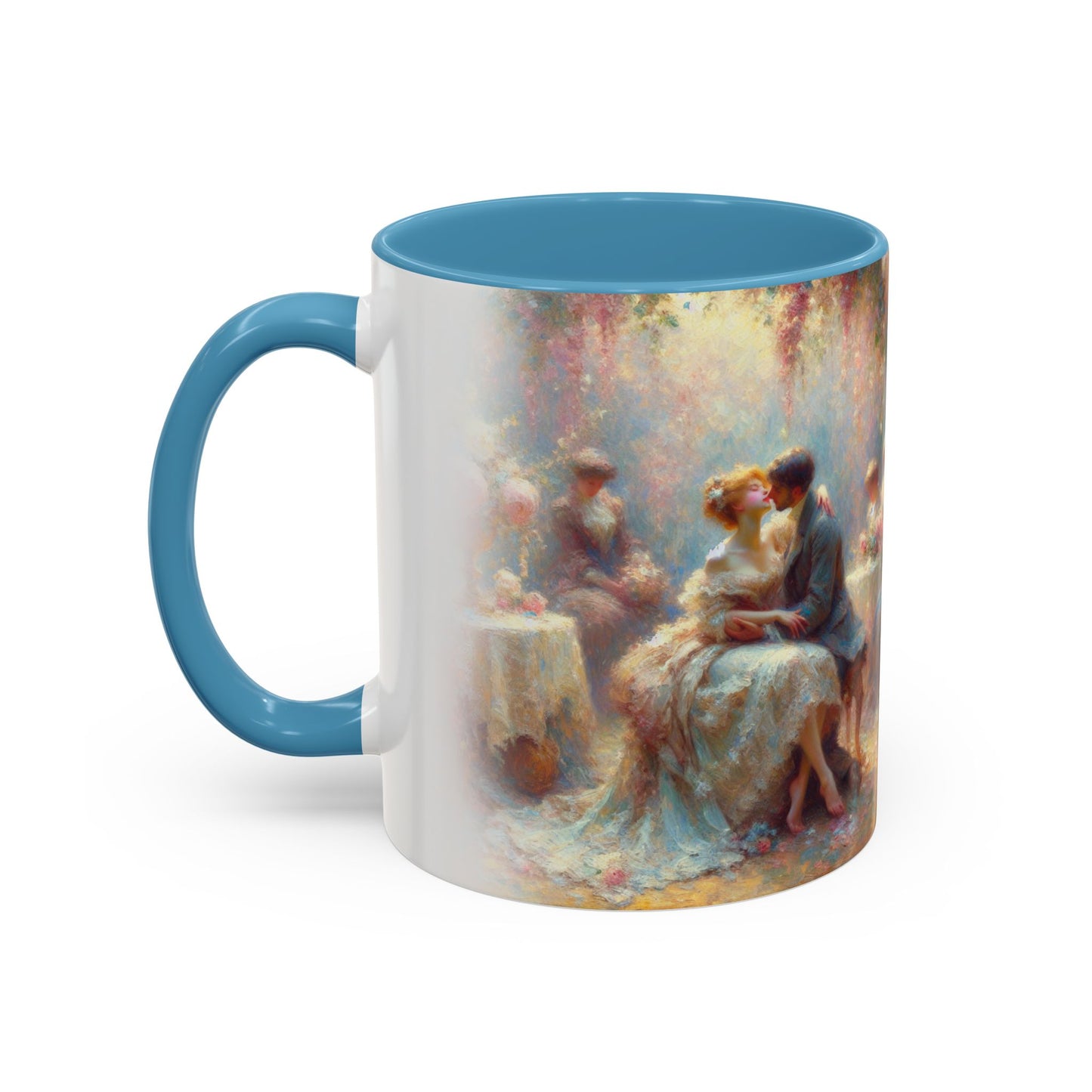 Romantic Floral Accent Coffee Mug - Perfect for Couples and Special Occasions