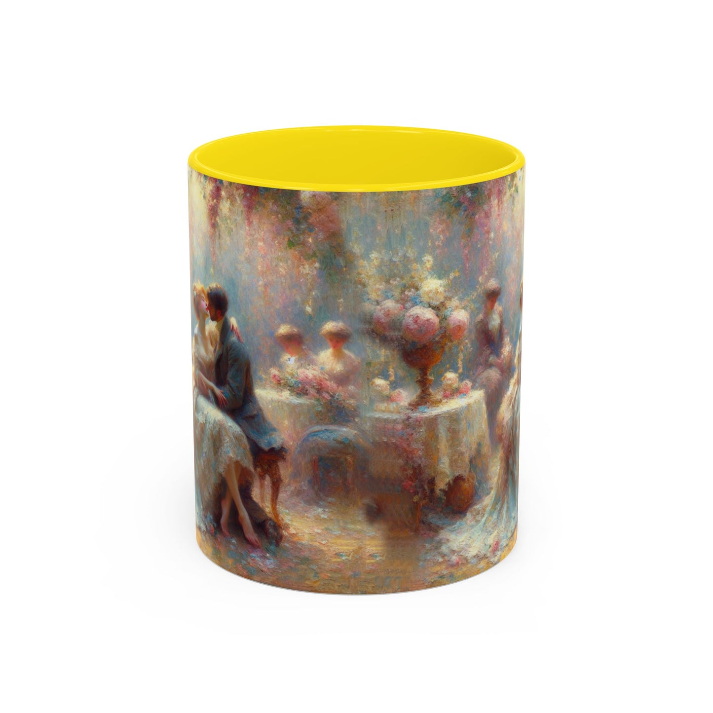 Romantic Floral Accent Coffee Mug - Perfect for Couples and Special Occasions