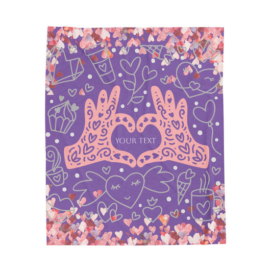 Personalized Heartfelt Plush Blanket - Cozy Love Decor for All Occasions