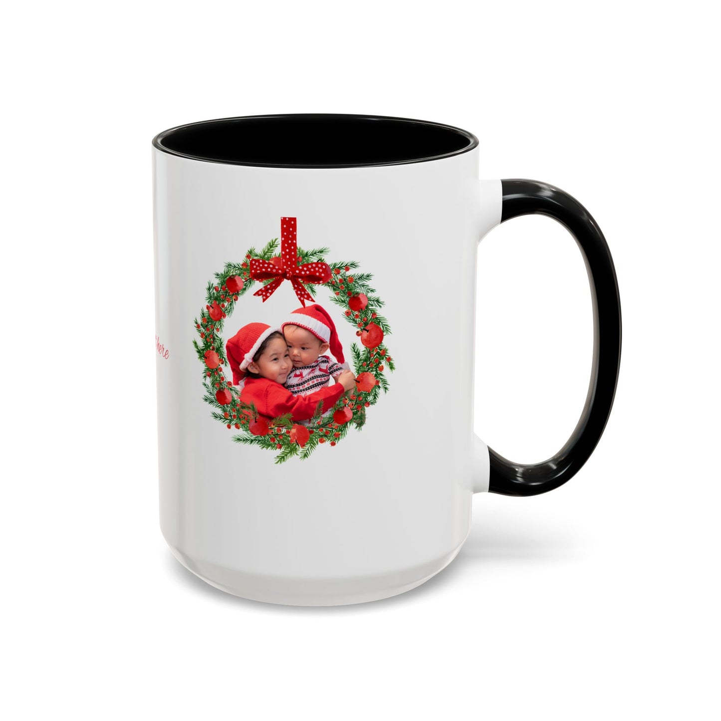 Personalized Holiday Mug – Hand-Designed Art with Your Photo & Text