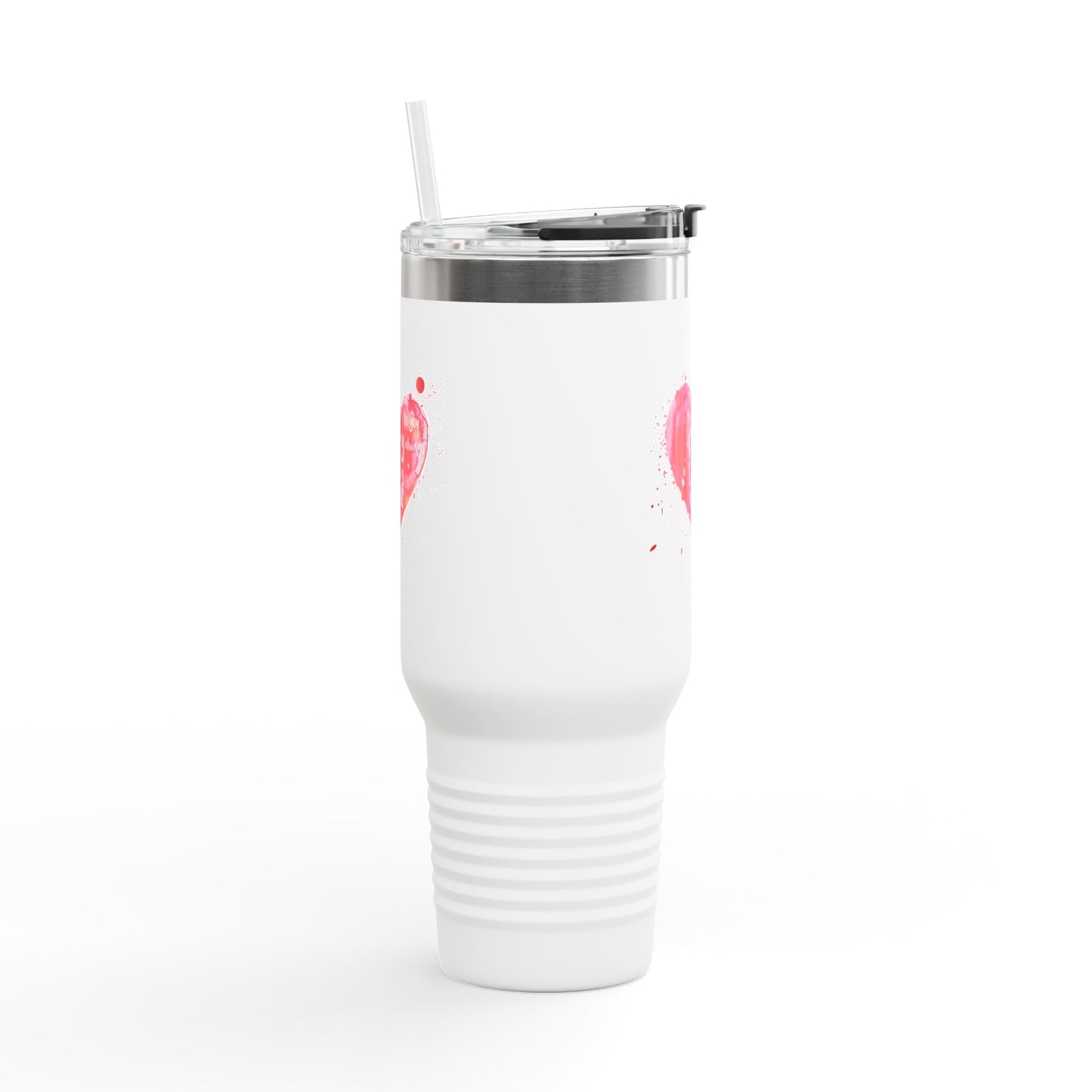 Love Light Always Insulated Travel Mug - 40oz | Heart Design for Daily Hydration & Gift Giving