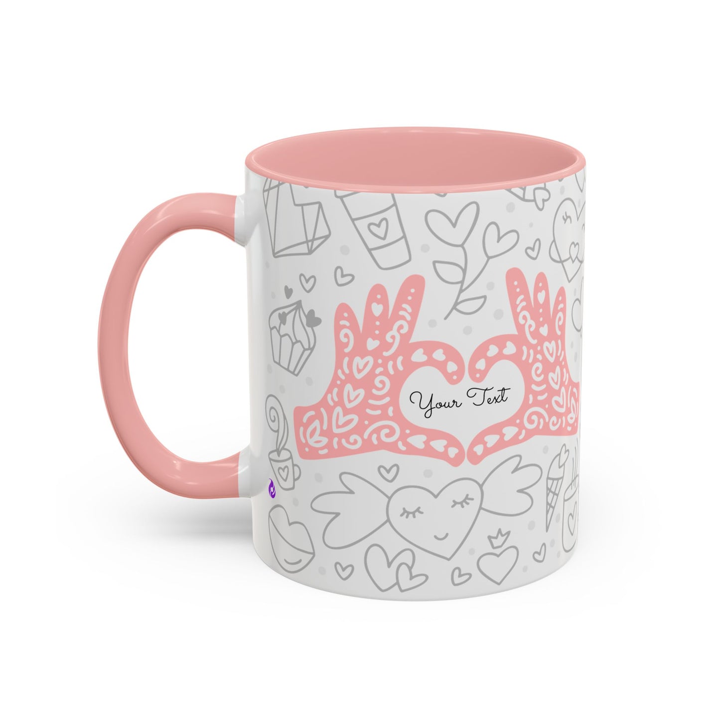 Sweetheart Accent Coffee Mug - 11oz & 15oz - Cute Design for Coffee Lovers