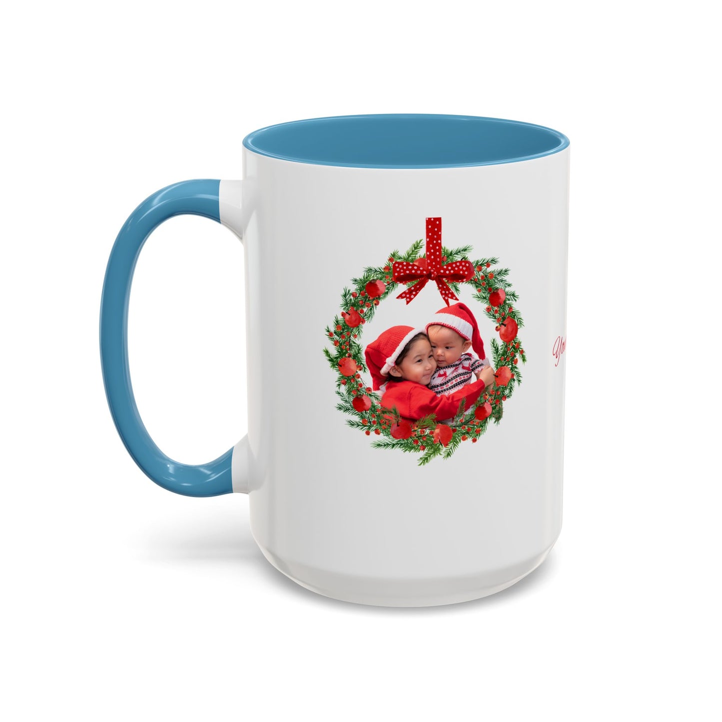 Personalized Holiday Mug – Hand-Designed Art with Your Photo & Text