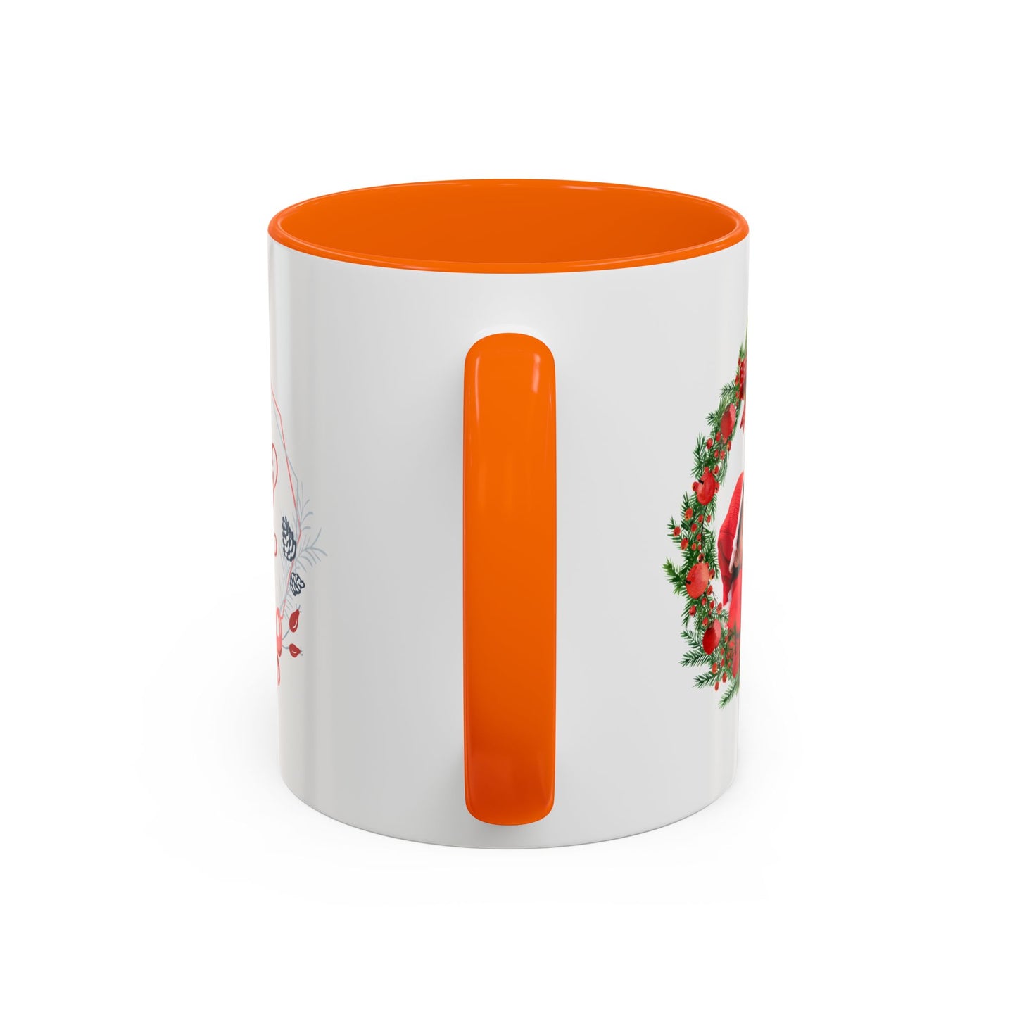 Holey Joley wreath coffee mug | holiday floral accent mug