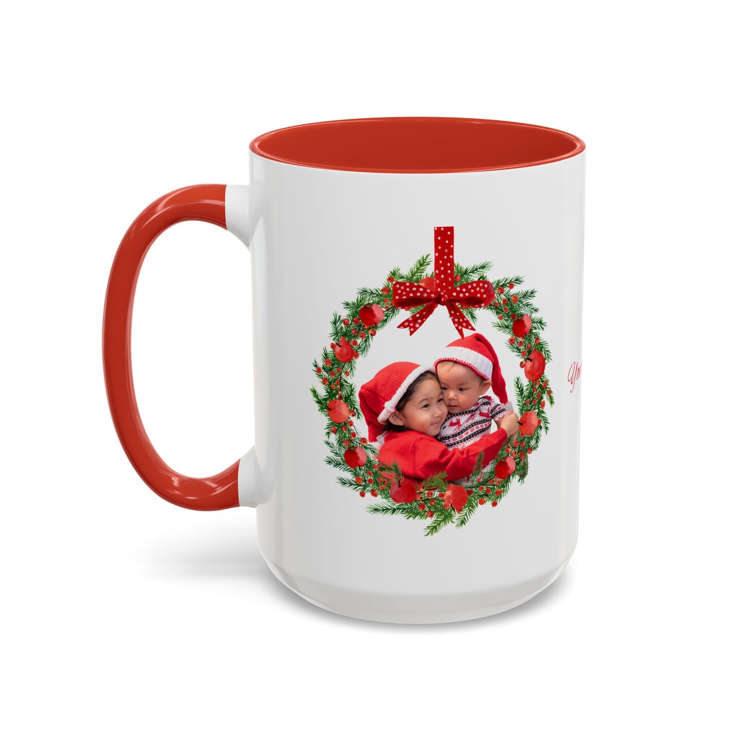 Holey Joley wreath coffee mug | holiday floral accent mug