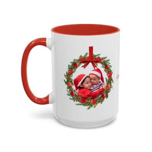 Holey Joley wreath coffee mug | holiday floral accent mug