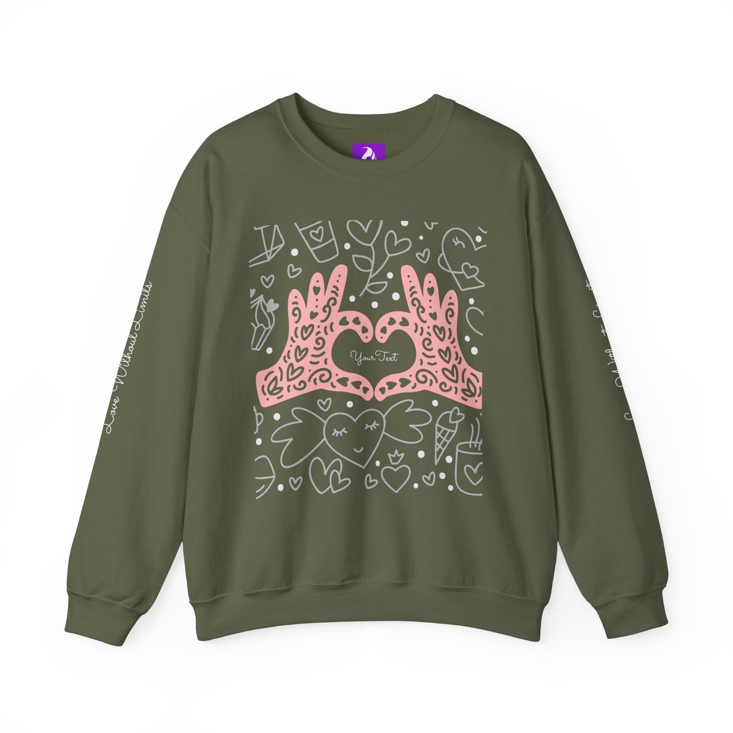 Heartfelt Love Crewneck Sweatshirt - Cute and Cozy