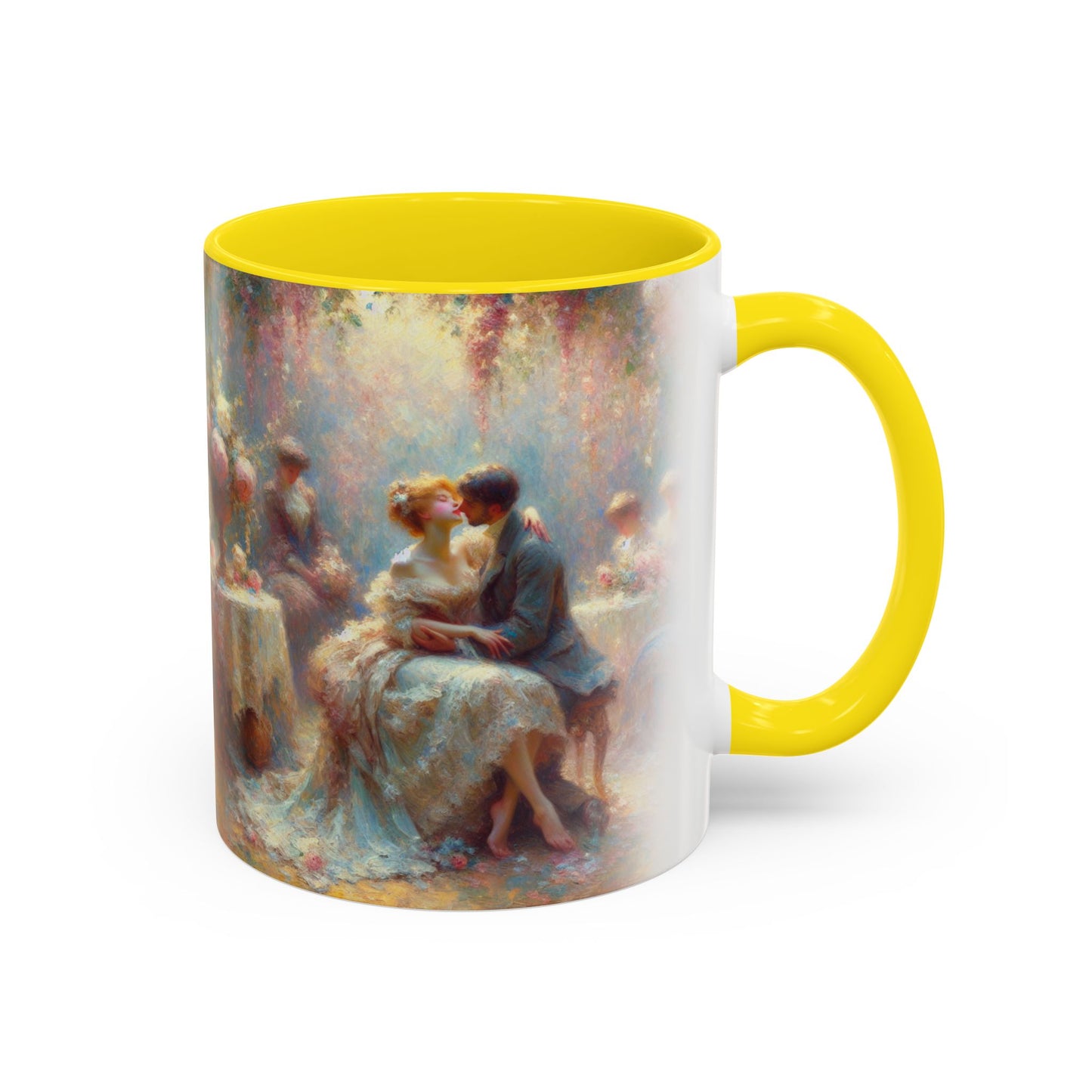 Romantic Floral Accent Coffee Mug - Perfect for Couples and Special Occasions