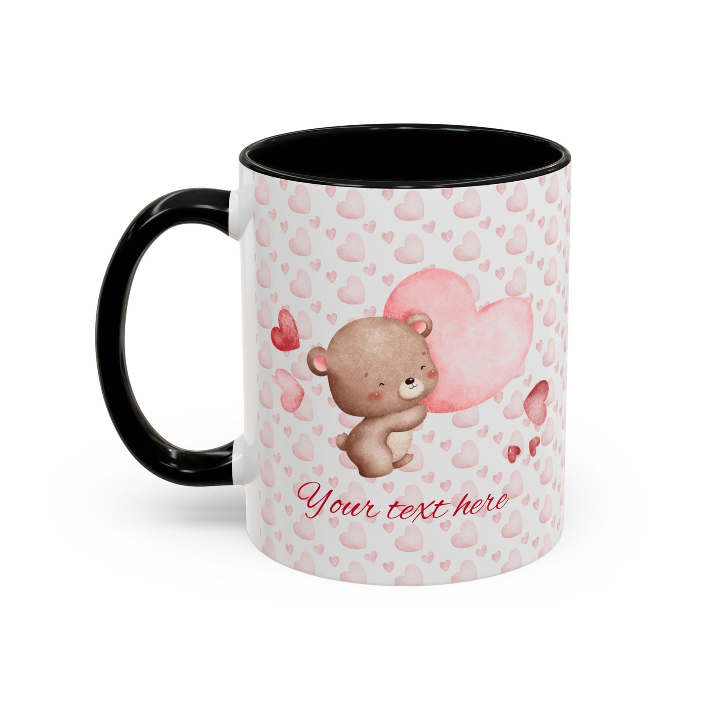 Love You Bear Coffee Mug - Cute Heart Design for Valentine's Day