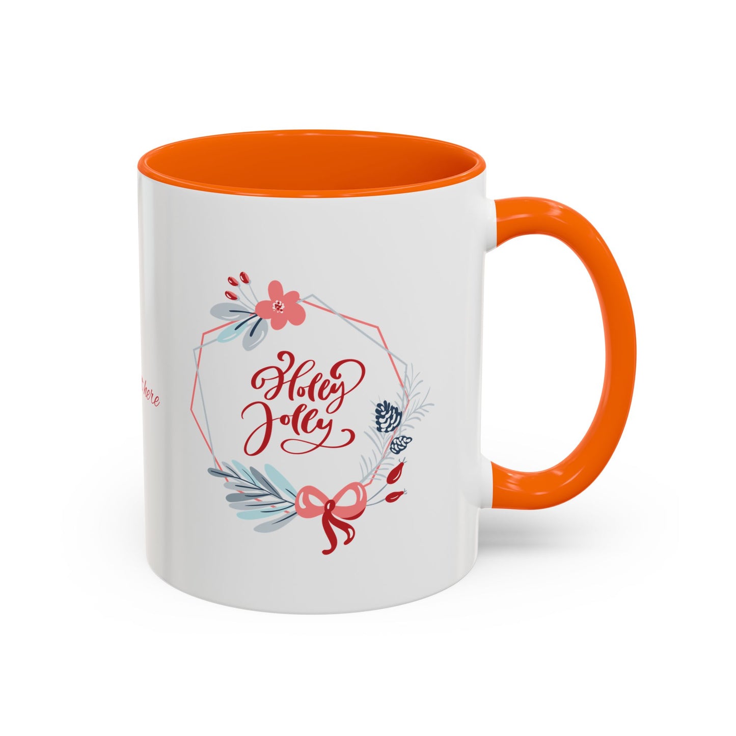 Holey Joley wreath coffee mug | holiday floral accent mug