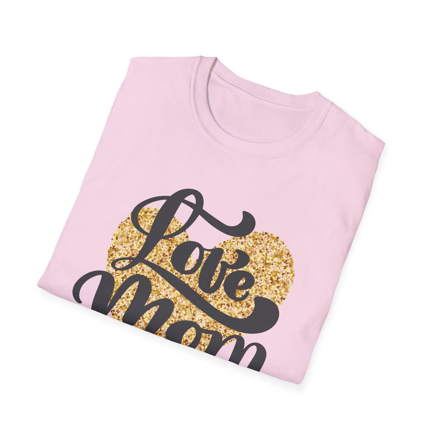 Love Mom Unisex Softstyle T-Shirt - Perfect Gift for Mother's Day