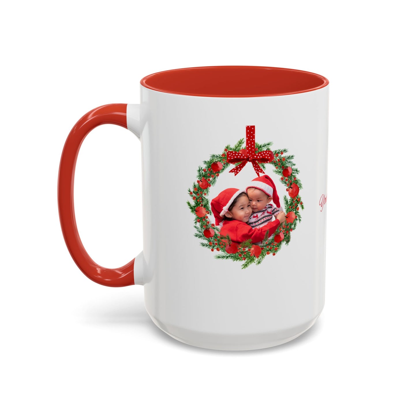 Personalized Holiday Mug – Hand-Designed Art with Your Photo & Text