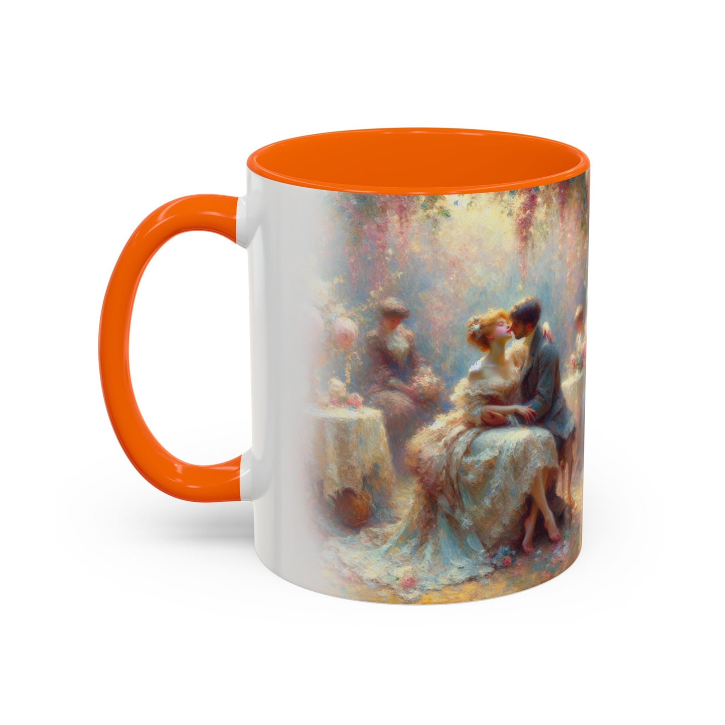 Romantic Floral Accent Coffee Mug - Perfect for Couples and Special Occasions