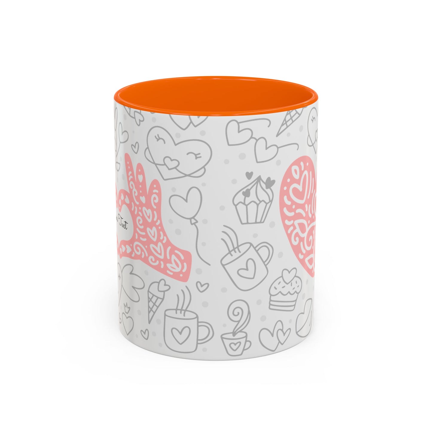 Sweetheart Accent Coffee Mug - 11oz & 15oz - Cute Design for Coffee Lovers